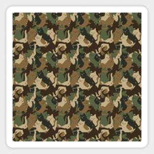 Camouflage Cat Army by Tobe Fonseca Magnet